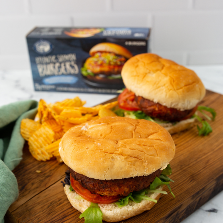 Air fryer frozen salmon patties cooked straight from frozen until crispy golden brown outside and tender inside ready in 12 minutes for a quick meal