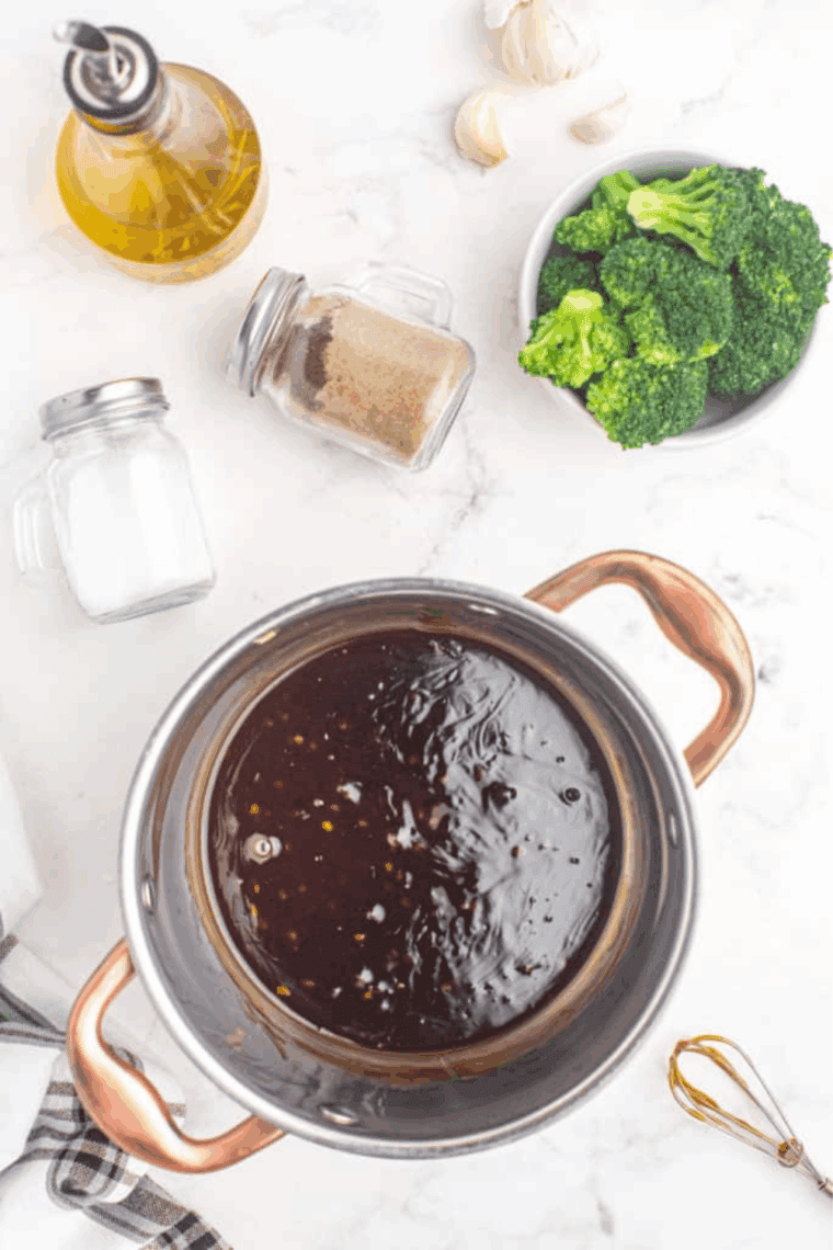 Make the sauce in a large saucepan.