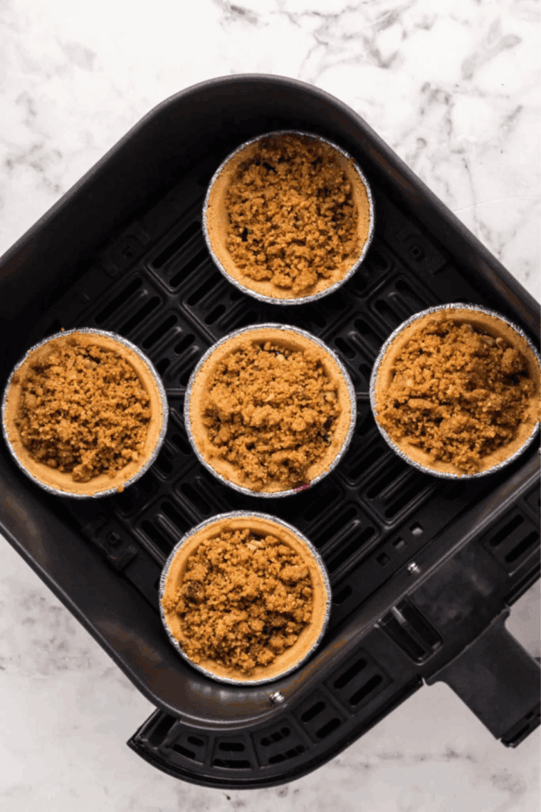 Tender, fluffy blueberry cake fresh from the air fryer