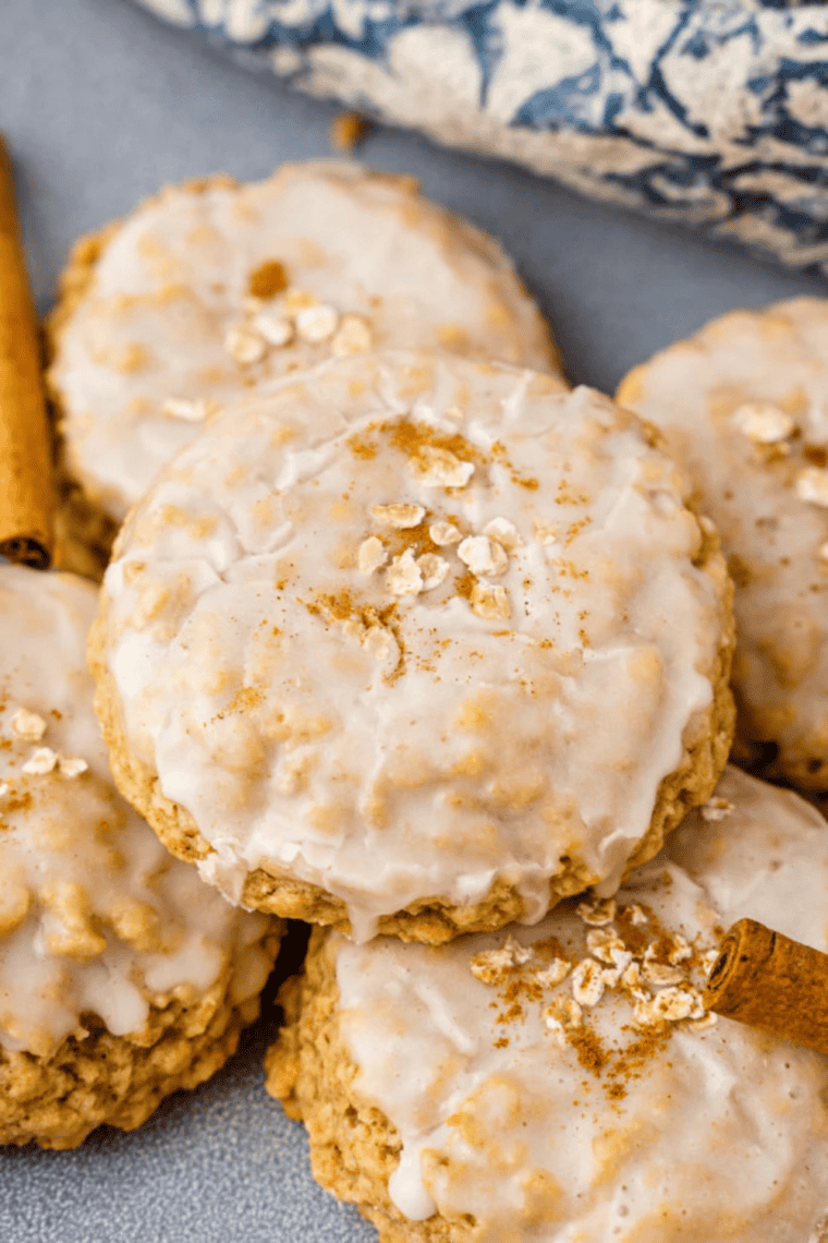 Air Fryer Copycat Crumbl Iced Oatmeal Cookies