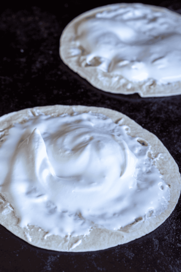 Blackstone griddle lightly oiled and preheating on low heat before cooking