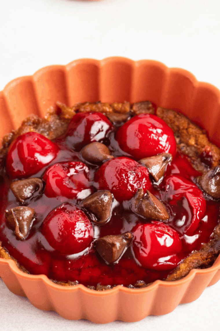 Golden Air Fryer Cherry Oatmeal Pies with chocolate chips and soft oatmeal cookie base