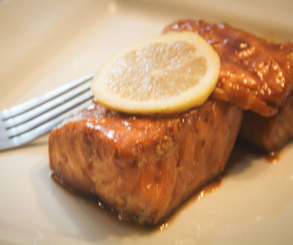 Air Fryer Maple Glazed Salmon