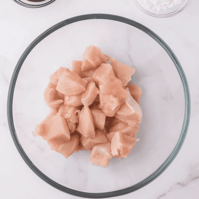 Ingredients needed for Air Fryer Shake and Bake Chicken Tenders (Extra Crispy!) on kitchen table.
