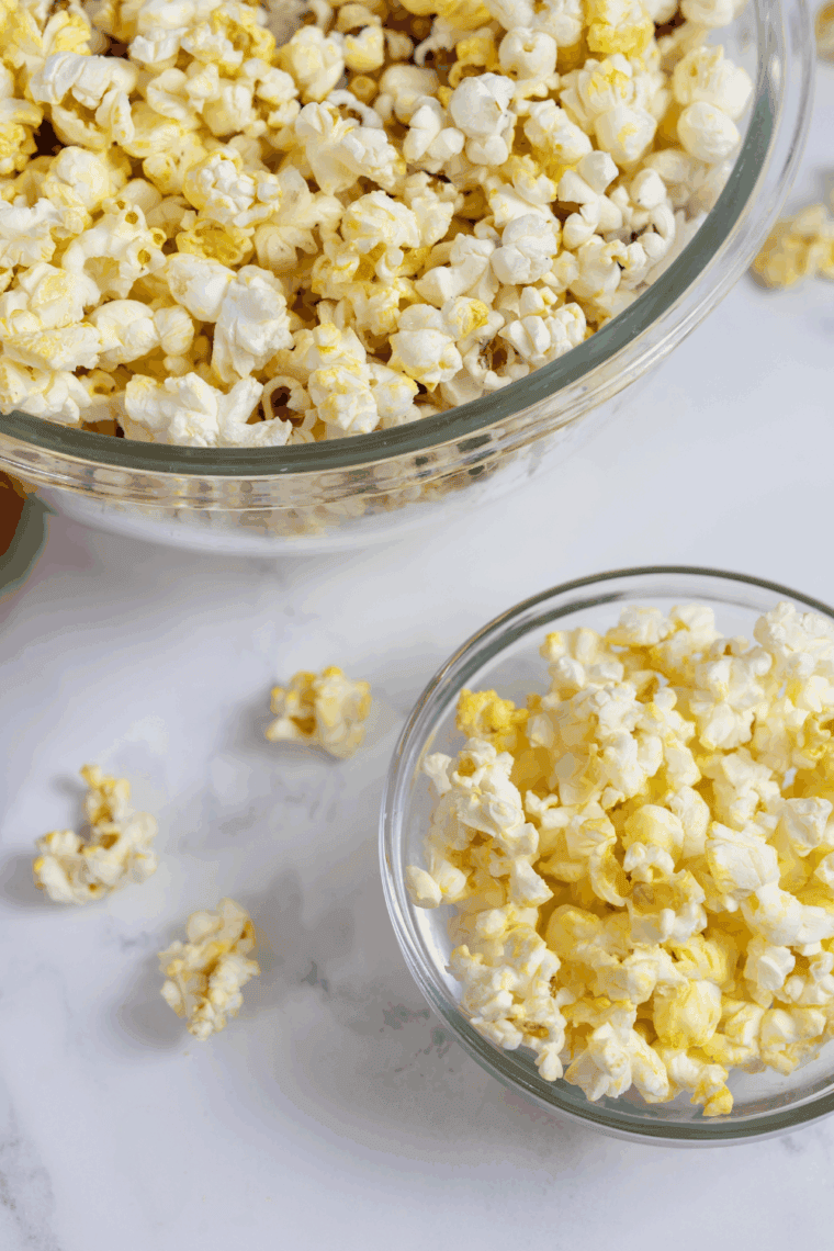 Bowl of Easy Blackstone Popcorn Recipe