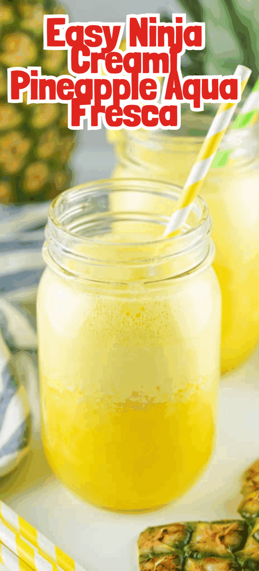 Easy Ninja Creami Pineapple Aqua Fresca