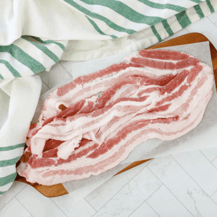 Easy Million Dollar Bacon (First Watch Copycat) ingredients on kitchen table.