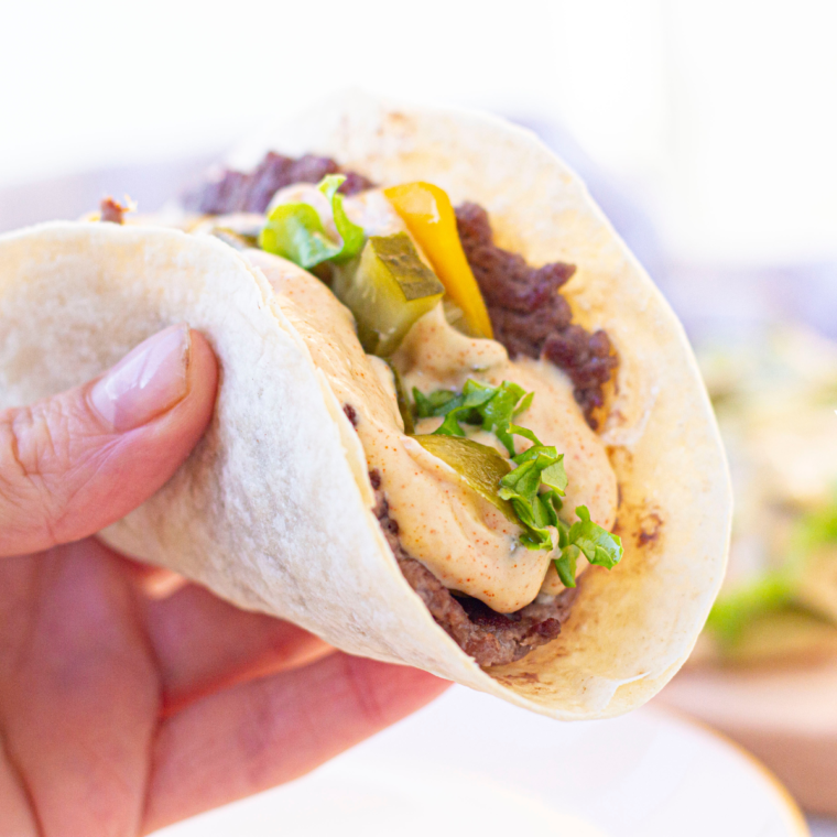 Air Fryer Big Mac Smash Tacos
