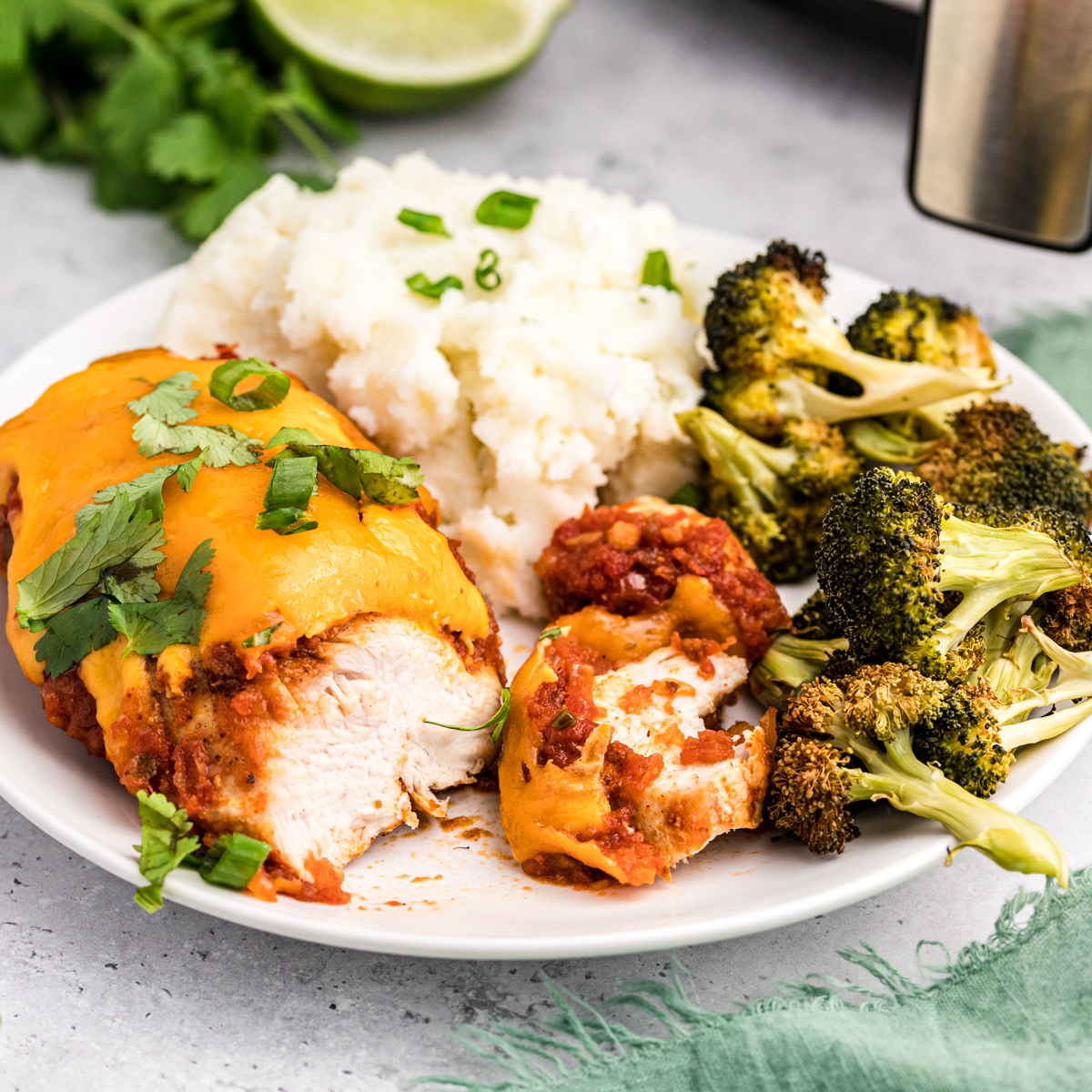 Air Fryer Salsa Chicken