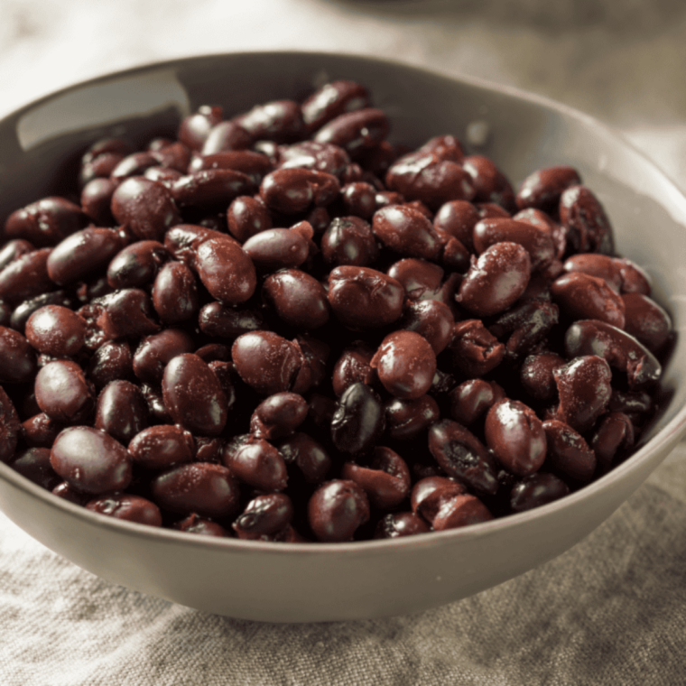 drying rinsed black beans on towel before air frying