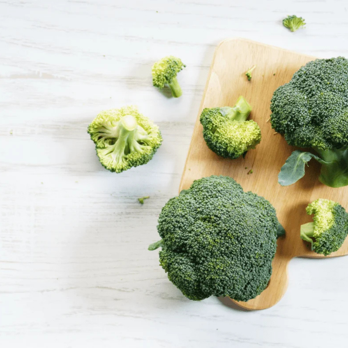 Prep the broccoli: Wash, dry, cut into even florets for even cooking