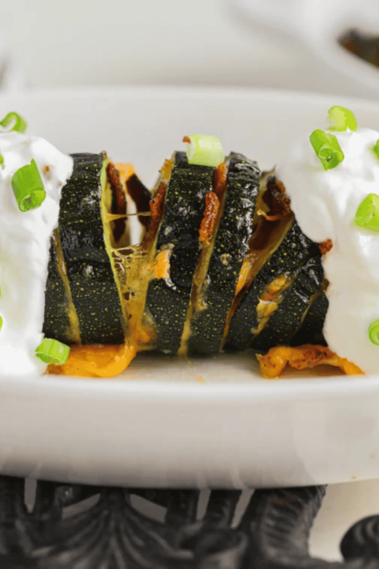 Easy Air Fryer Hasselback Zucchini