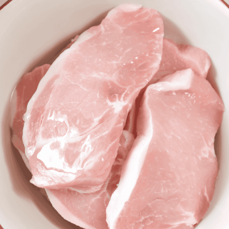 Easy Bob Evan’s Pork Chop Recipe ingredients on kitchen table.