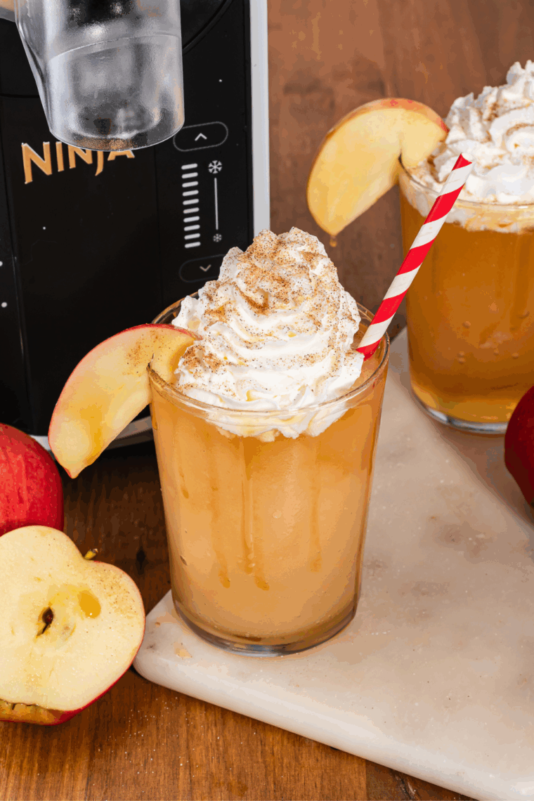 Cool off with this Easy Ninja Slushi Apple Cider Slush — a refreshing fall-inspired drink made in minutes with your Ninja Creami or blender. Perfectly sweet, icy, and packed with crisp apple flavor!