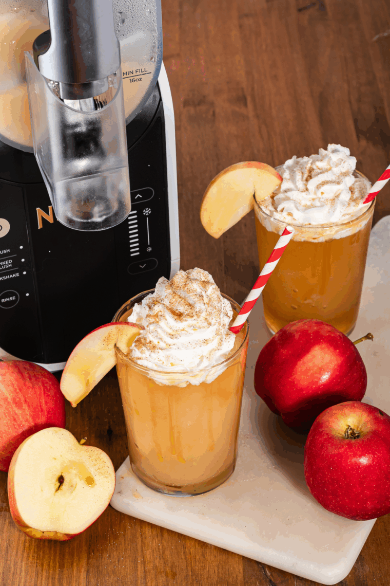 Make a refreshing Easy Ninja Slushi Apple Cider Slush in minutes! Sweet, icy, and full of crisp apple flavor, this fall-inspired drink is perfect for cozy days or festive gatherings.