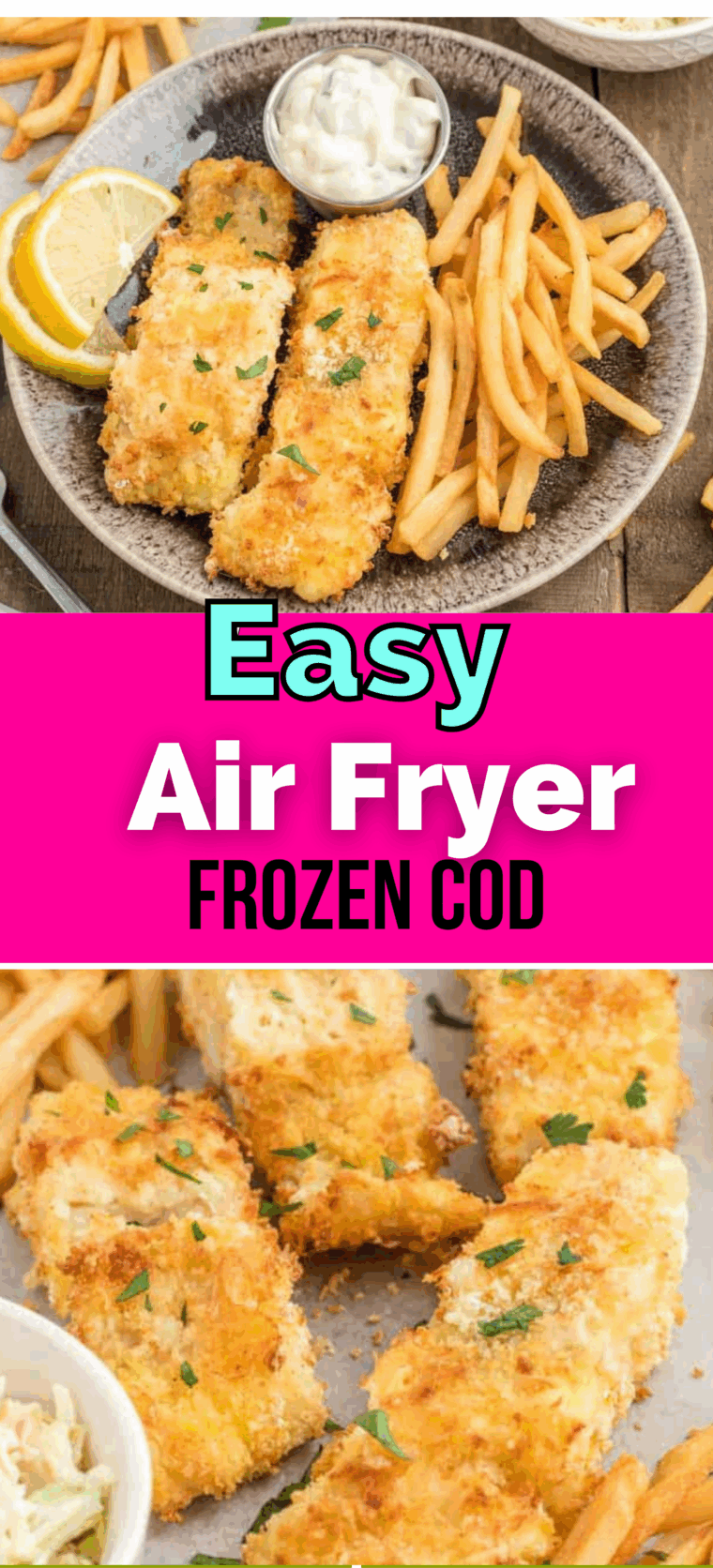 Can you cook frozen cod in the air fryer? Absolutely! No defrosting is needed for this air fryer cod (no breading), making it a quick and healthy option. Perfect for a light, low-calorie seafood dinner, this flaky cod is easy to prepare and full of flavor.