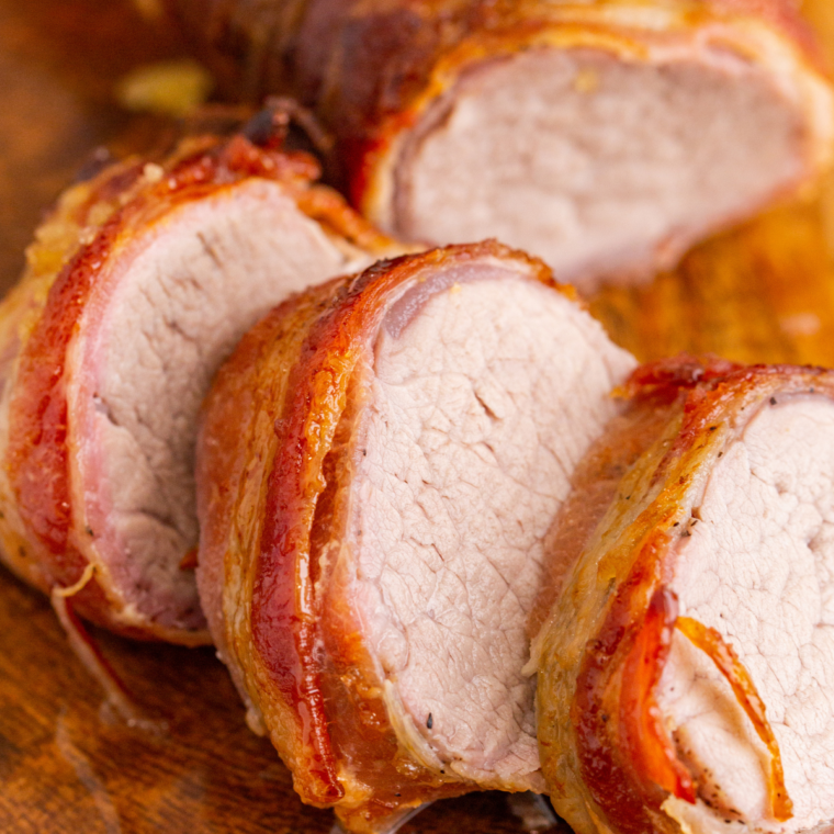 Crispy Air Fryer Bacon Wrapped Pork Tenderloin (Juicy & Easy!)