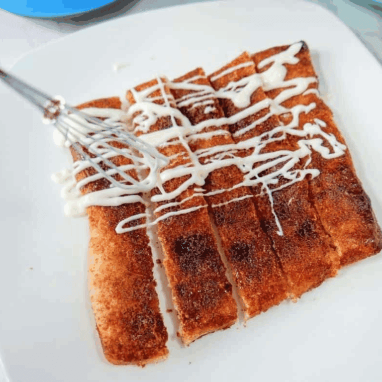 Drizzle the icing on top.