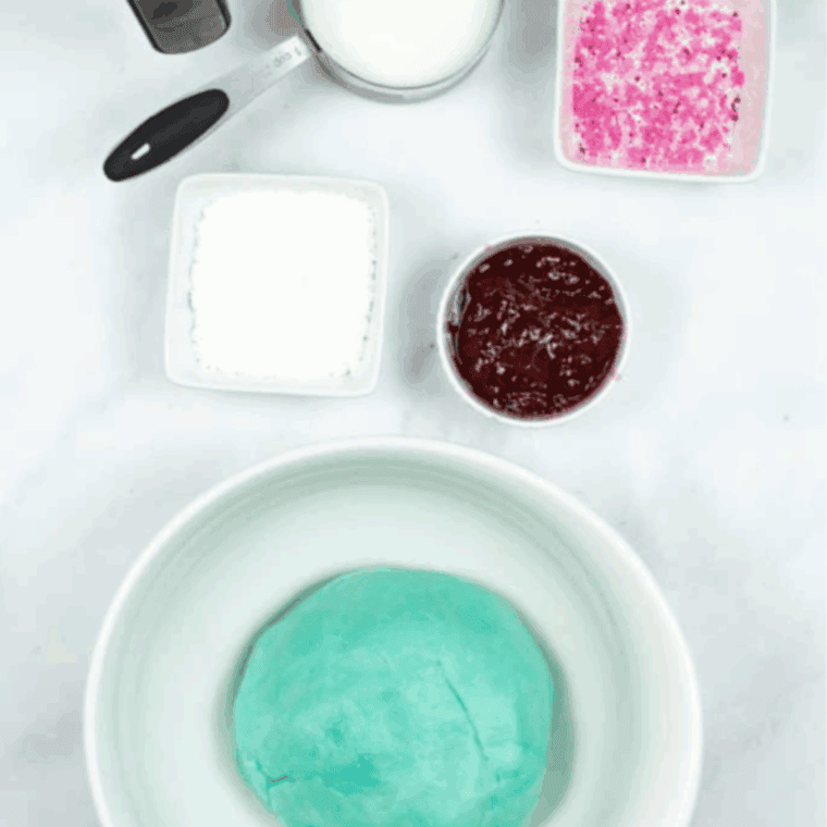 Air Fryer Heart Shaped Valentine’s Day Pop Tarts Ingredients needed on kitchen table.