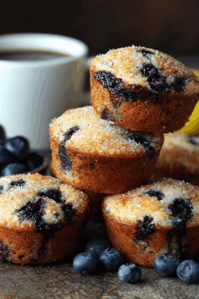 Air Fryer Blueberry Pancake Muffins