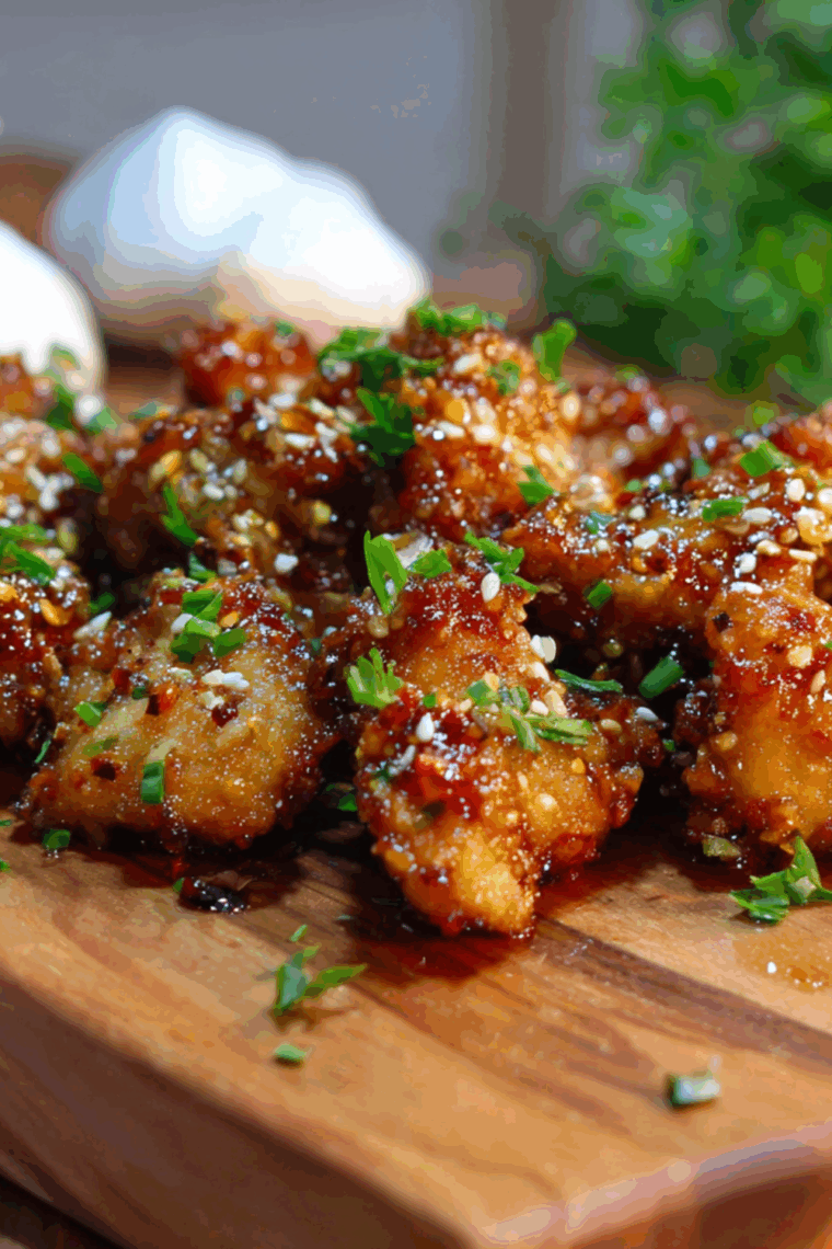 Ninja Foodi Honey Garlic Chicken Bites