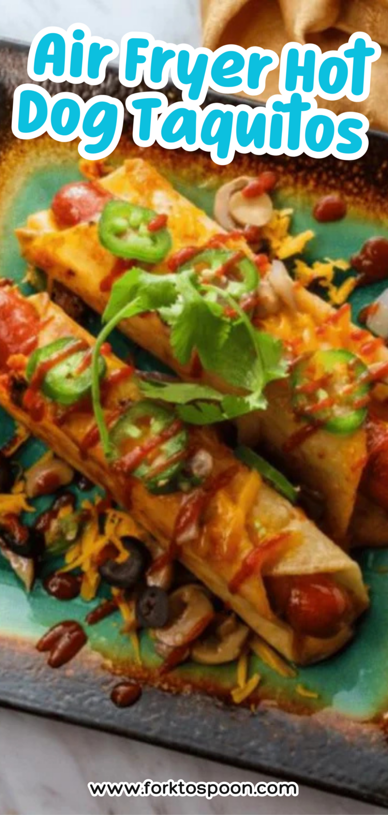 Air Fryer Hot Dog Taquitos (