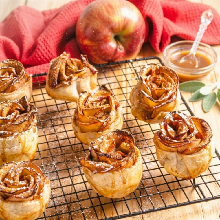 Air Fryer Puff Pastry Apple Roses