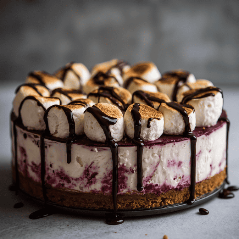 Air Fryer Berry S&rsquo;mores Cheesecake
