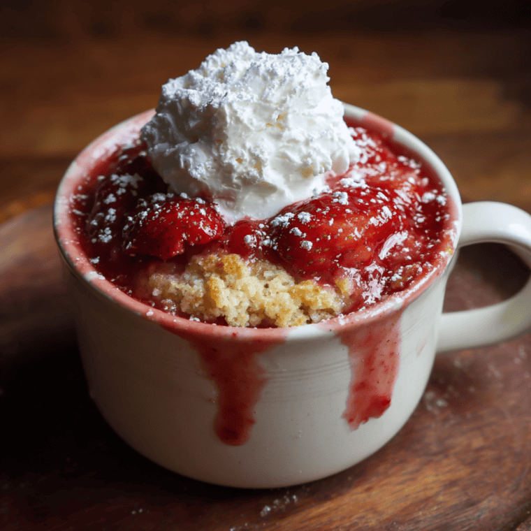 Air Fryer Mug Strawberry Cobble