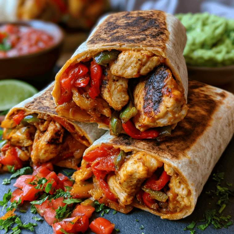 Chicken Fajita Burritos