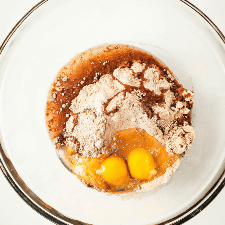 Brownie mix, eggs, and oil stirred together in a large bowl into thick fudgy cookie dough.