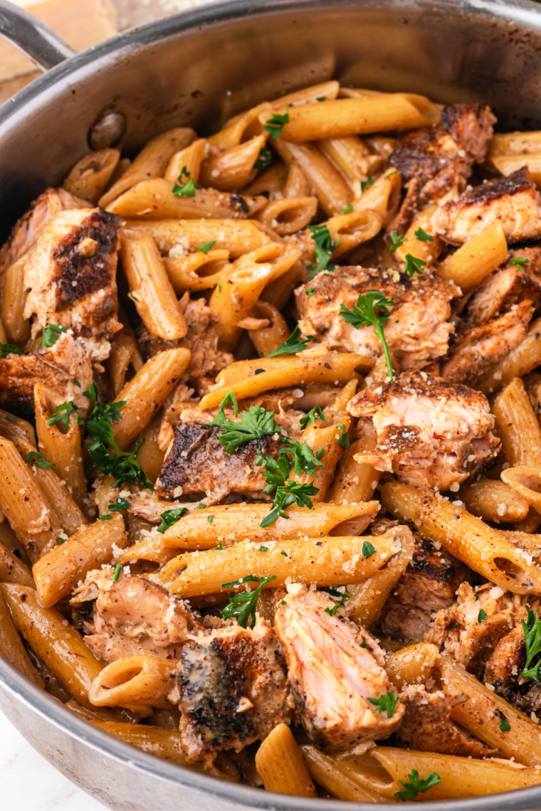 Creamy Cajun pasta sprinkled with homemade Steak 'n Shake Cajun seasoning