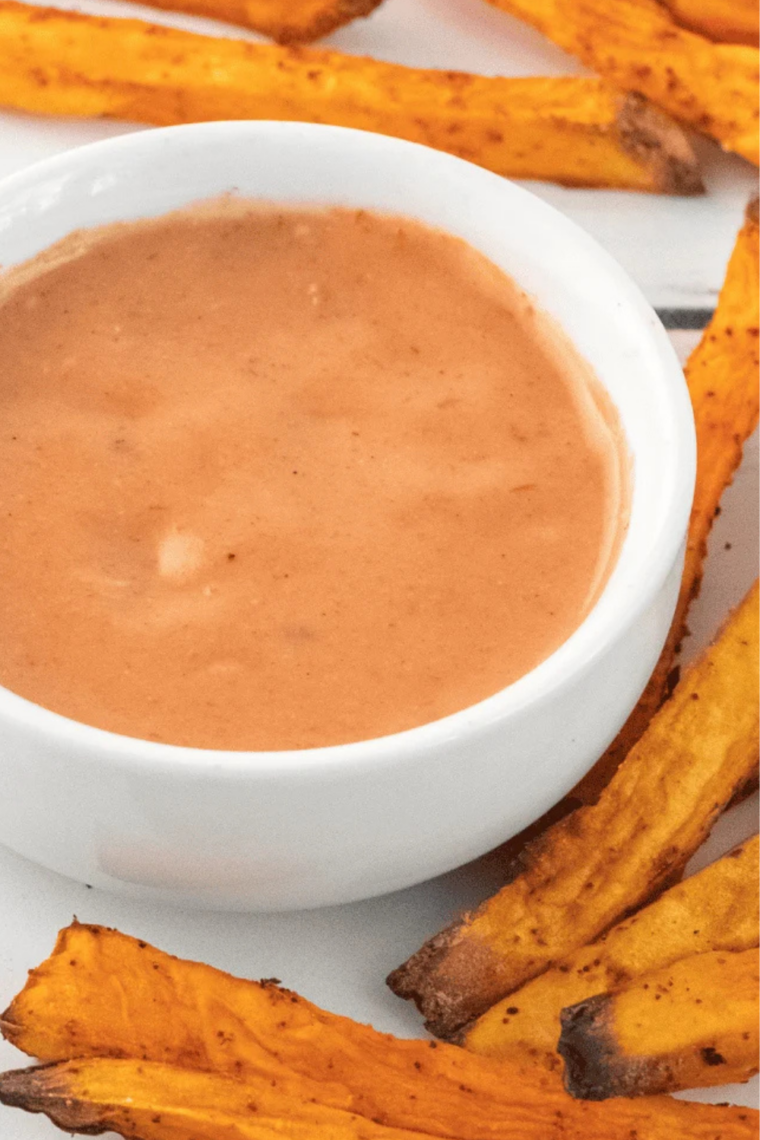 1. Finished copycat Santa Fe sauce in a jar, brick orange after chilling overnight