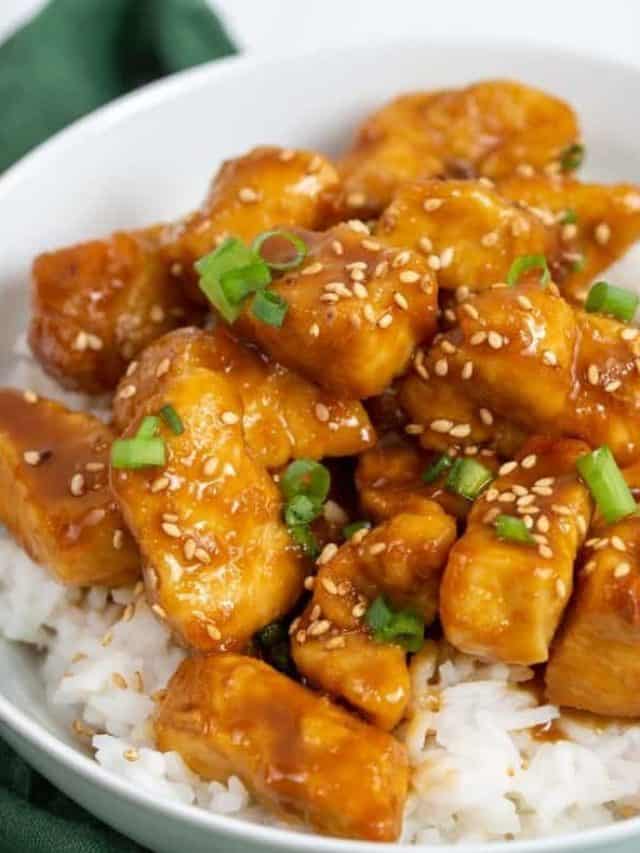 Air Fryer Sesame Chicken Fork To Spoon