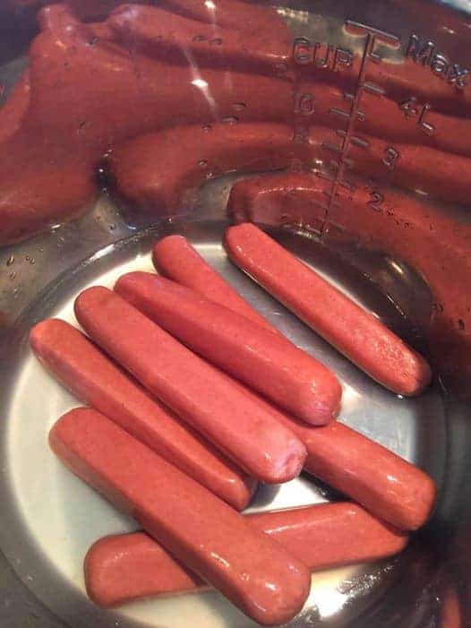 Instant Pot Hot Dogs in Bowl
