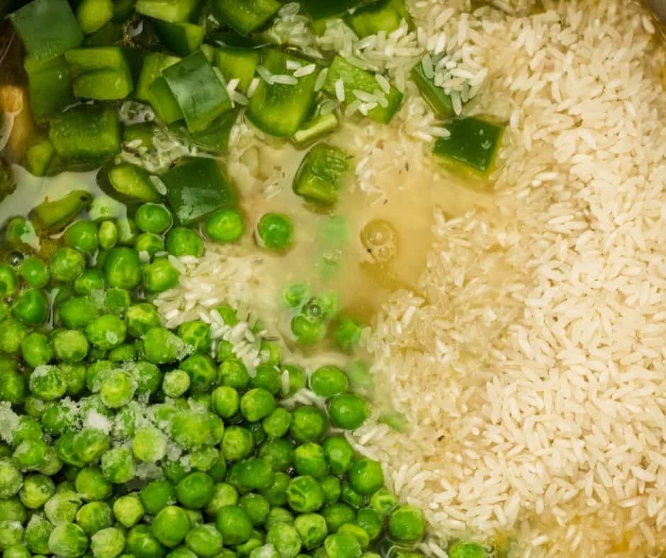 Peas Rice in bowl