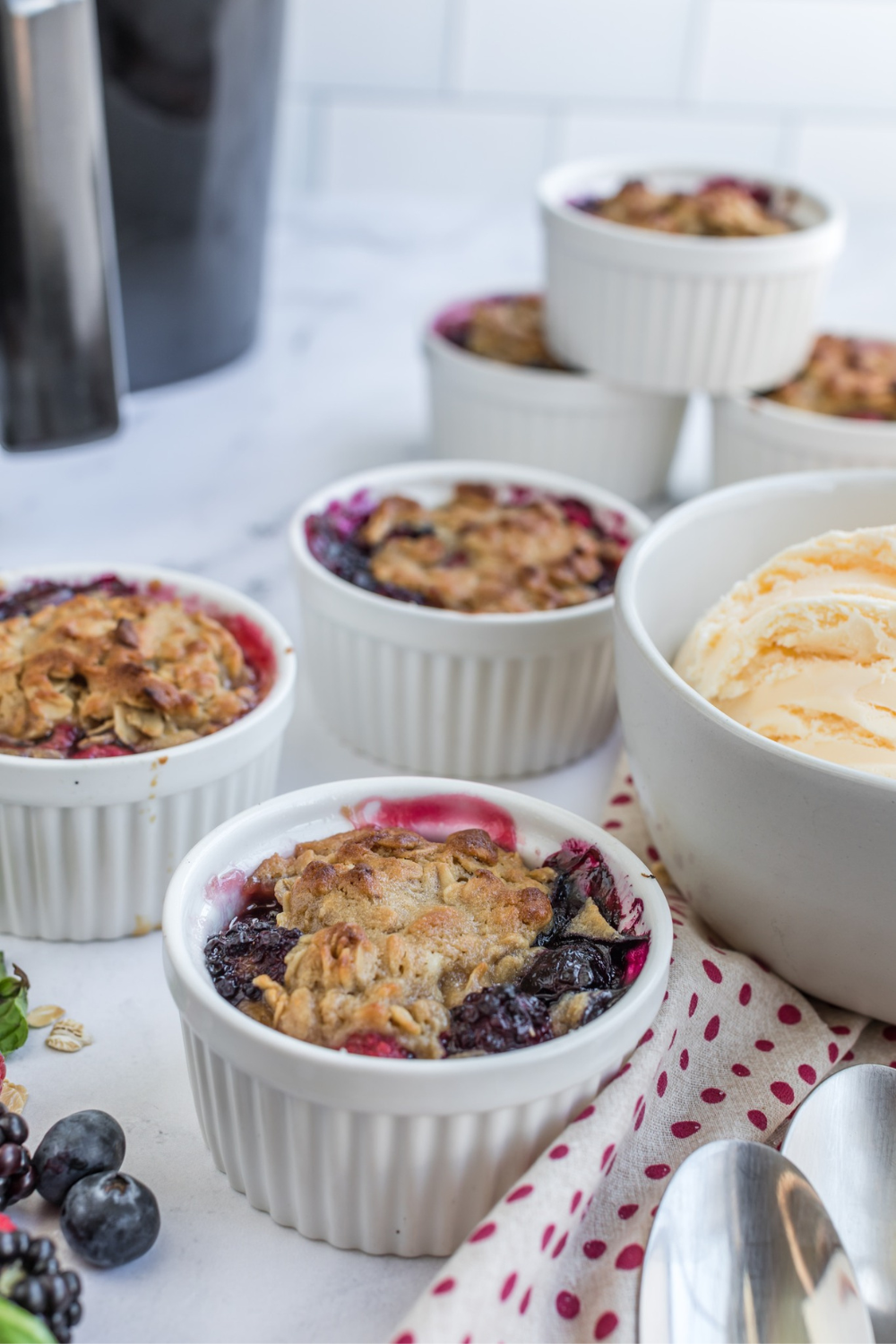 Air Fryer Triple Berry Cobbler