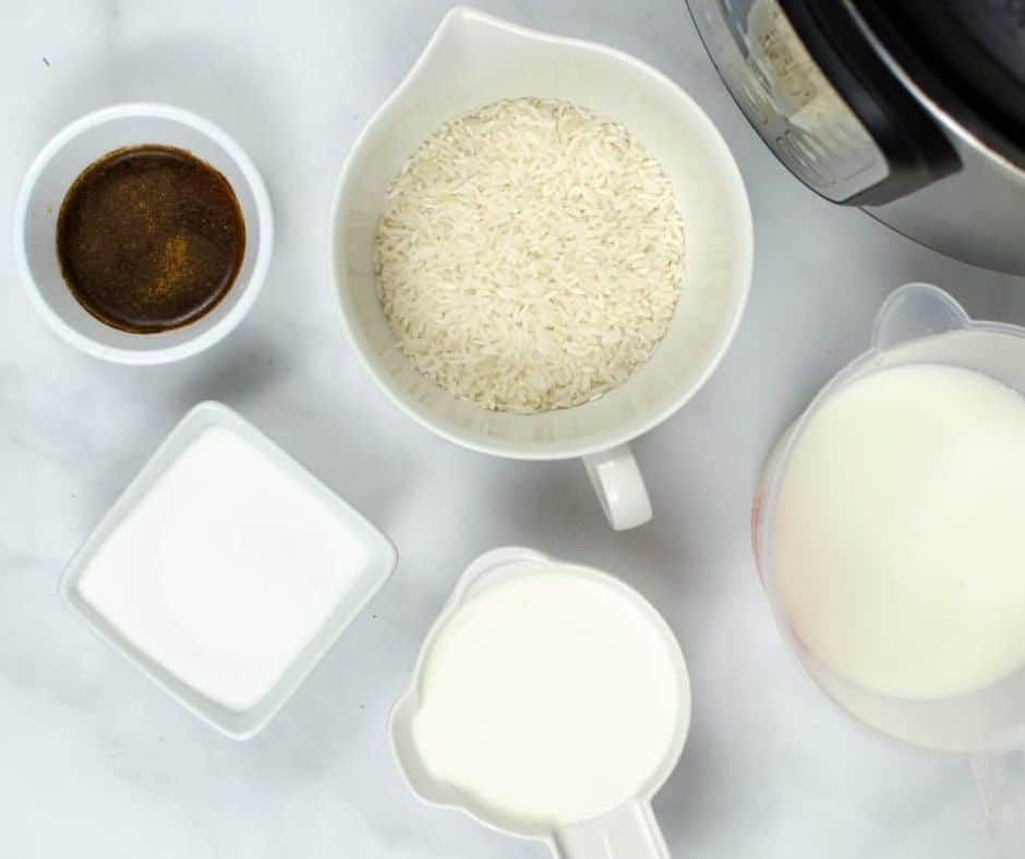Ingredients Needed For Instant Pot Rice Pudding
