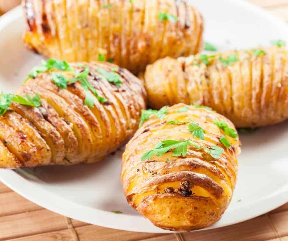 Air Fryer Hasselback Potatoes - Fork To Spoon