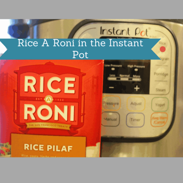 Instant Pot-Cooking Rice A Roni in the Instant Pot Pressure Cooker