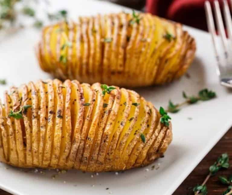How to Make Easy Hasselback Potatoes in Your Air Fryer - Fork To Spoon