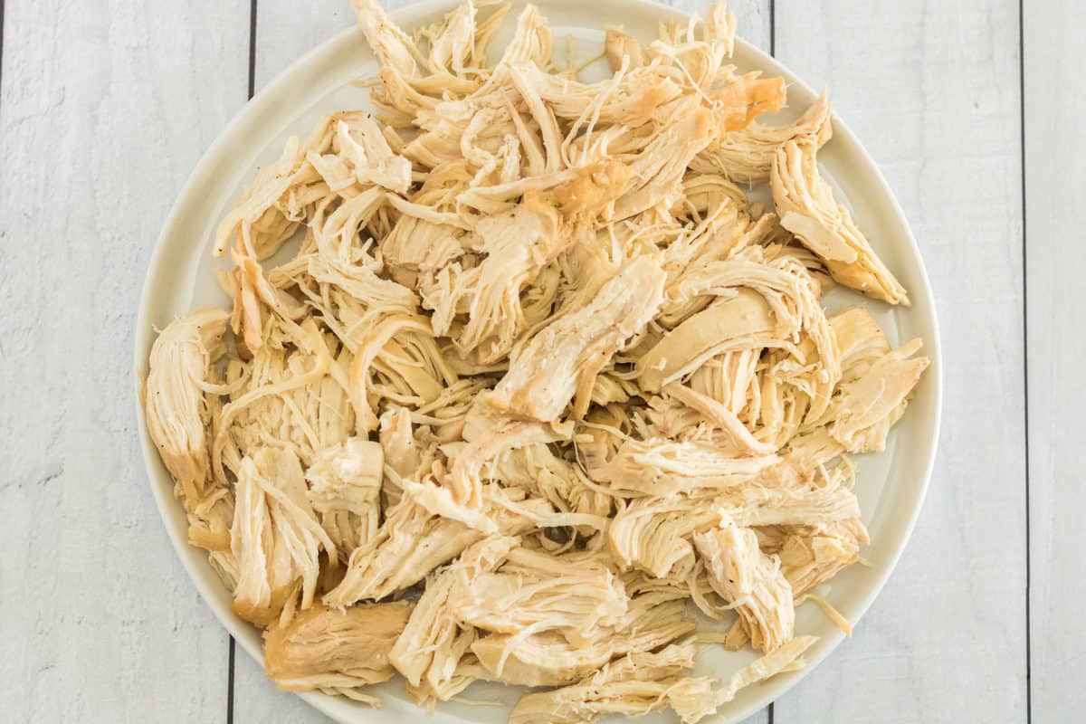 Instant Pot Shredded Chicken In Bowl.