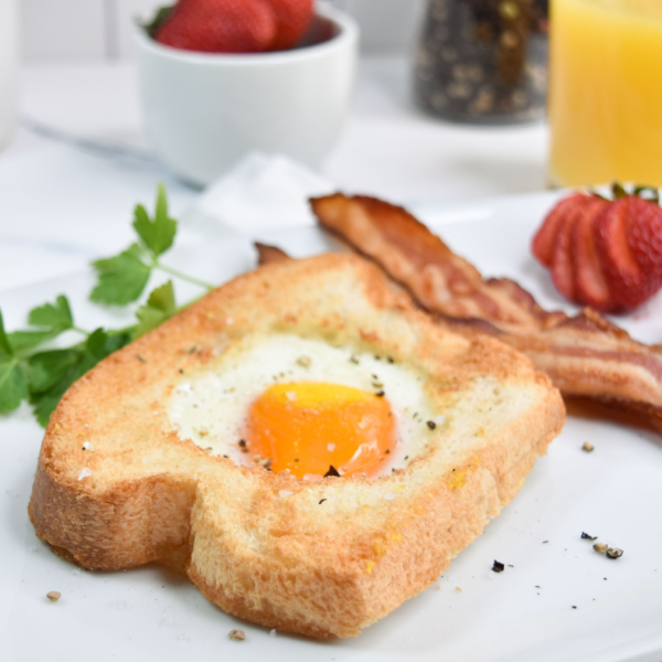 Air Fryer Egg in Hole Fork To Spoon