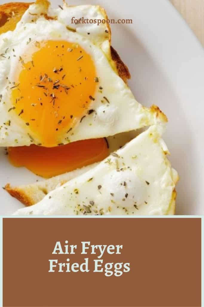 titled image (and shown): air fryer fried eggs