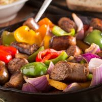Air Fryer Sausage, Peppers, and Onions