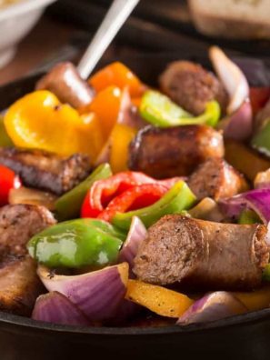 Air Fryer Sausage, Peppers, and Onions