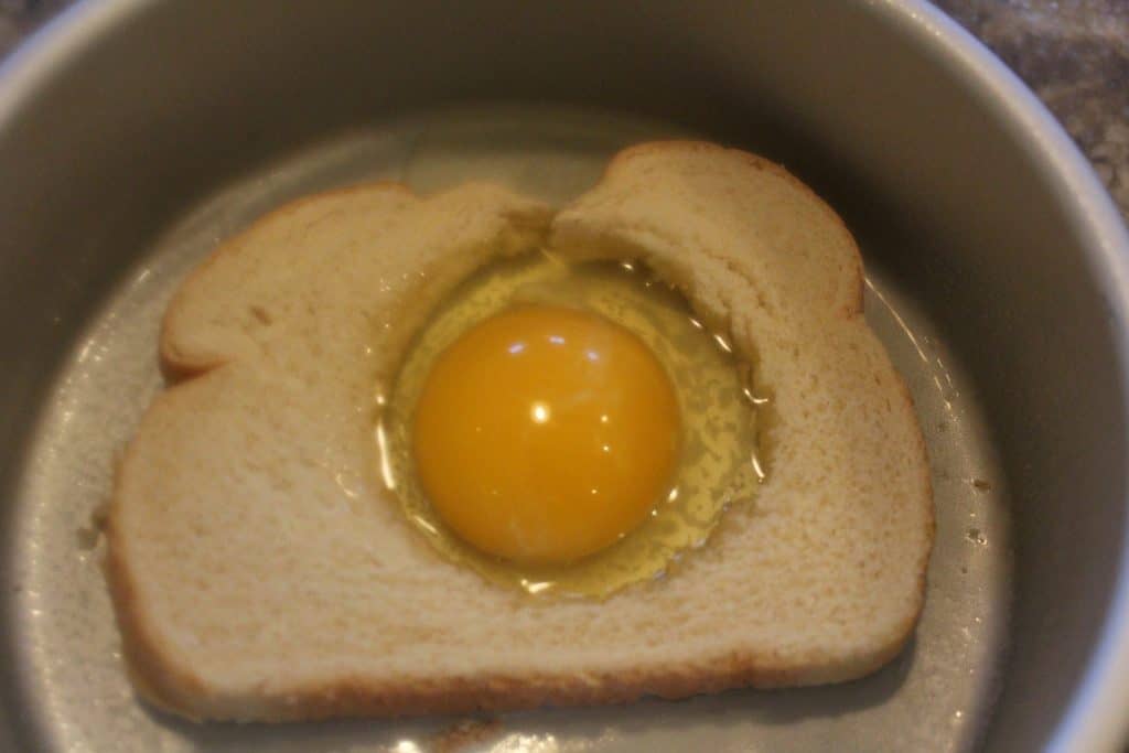 Air Fryer Egg in Hole Fork To Spoon