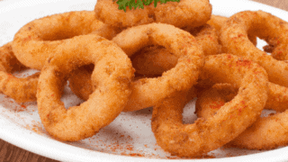 Air Fryer Frozen Onion Rings - The Littlest Crumb