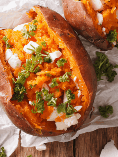 Air Fryer Twice Baked Sweet Potatoes - Fork To Spoon