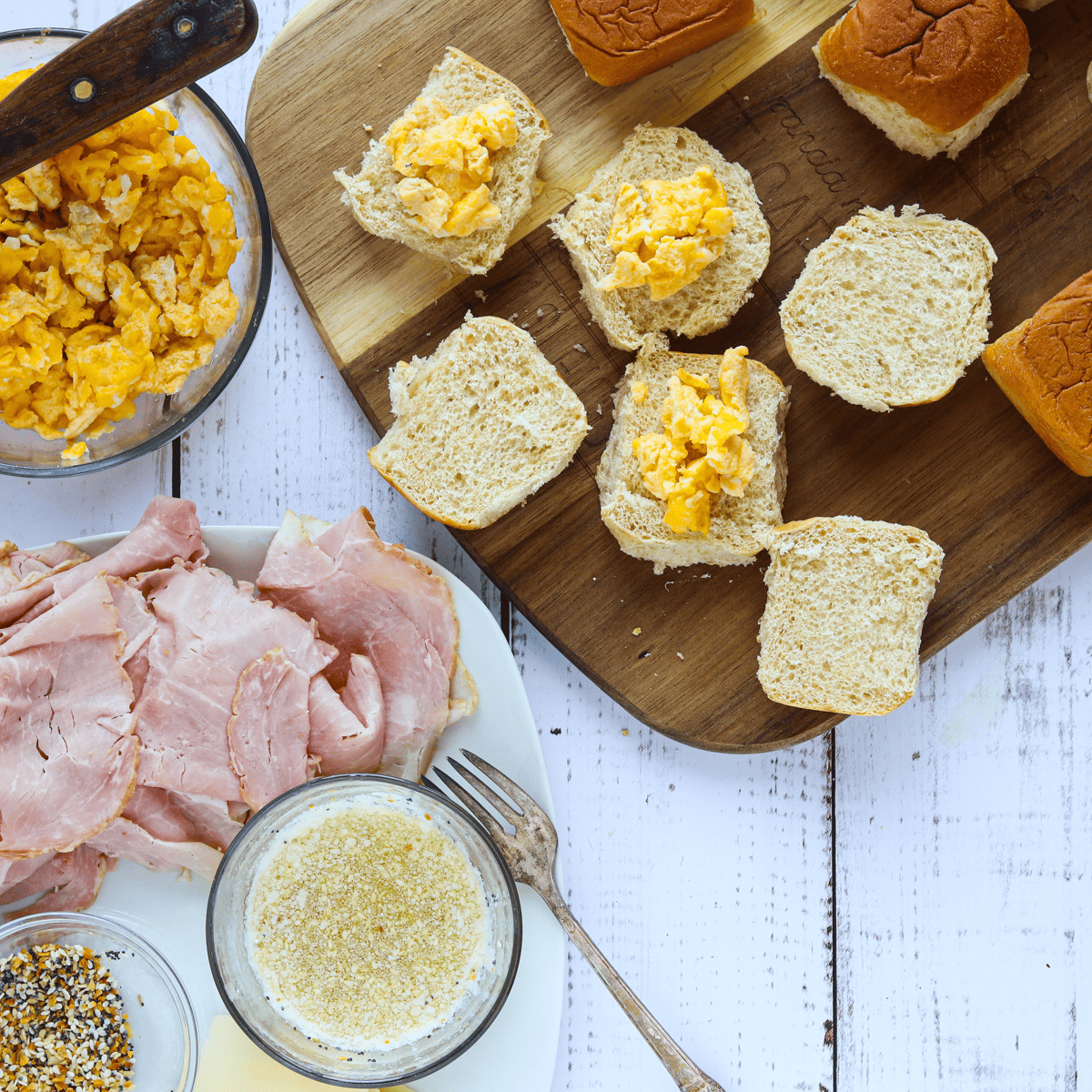 air fryer ham and cheese sliders (2)